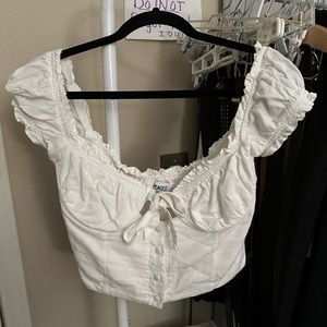 princess polly white crop top